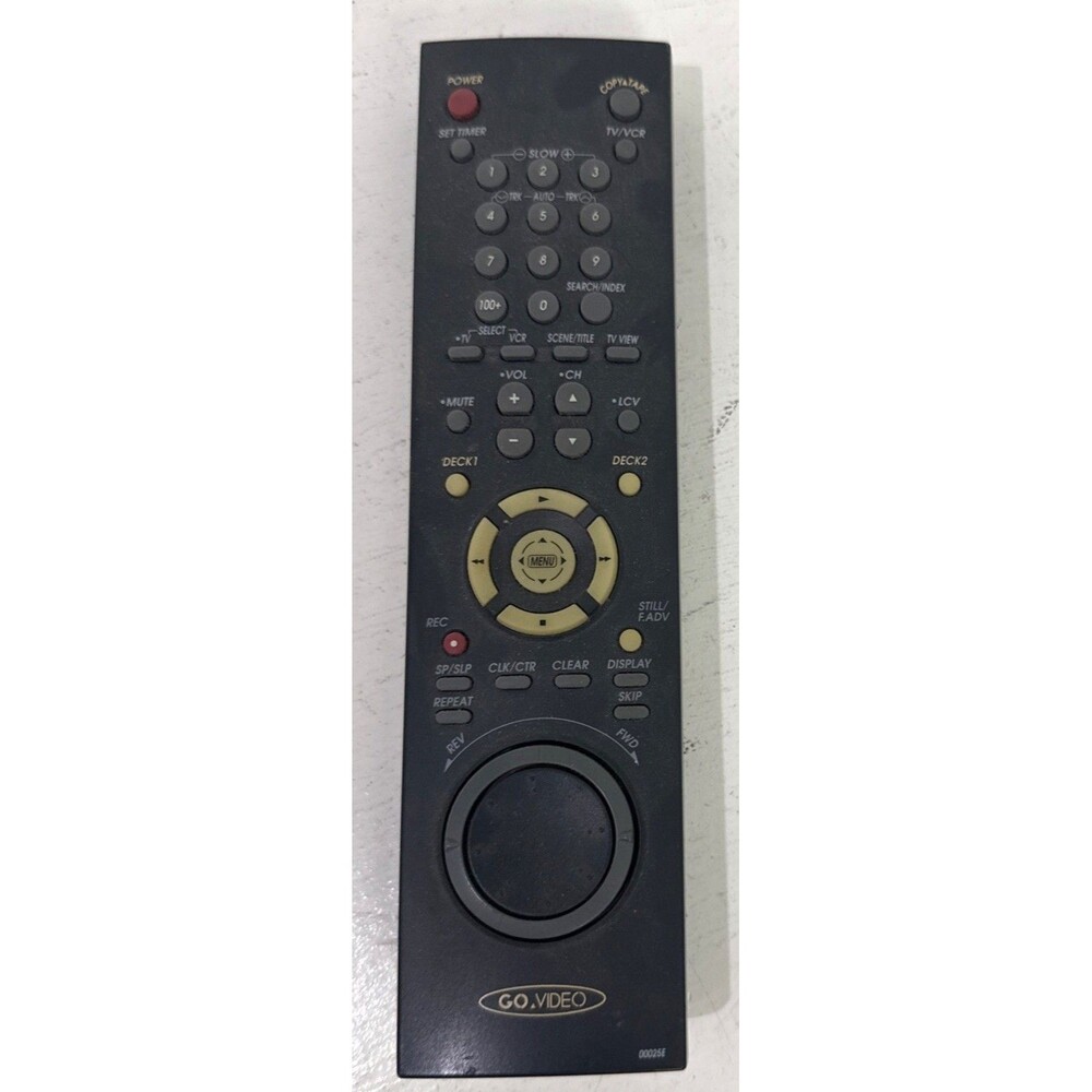 Go Video 00025E Dual VCR Remote Control DDV2110 , DDV3110 , DDV3310